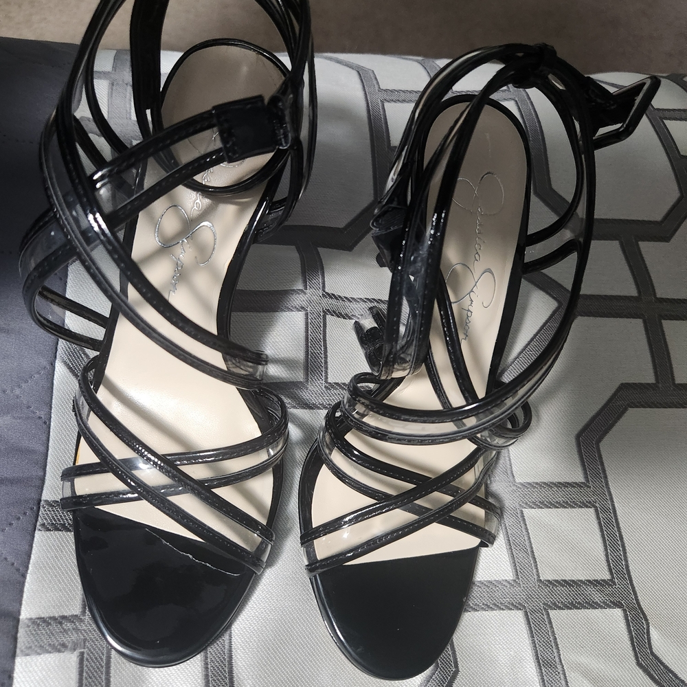 Jessica Simpson Black Strappy Heels